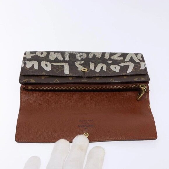 LOUIS VUITTON Monogram Graffiti Porte Monnaie Credit White M92189 LV Auth 141190 - Picture 10 of 16